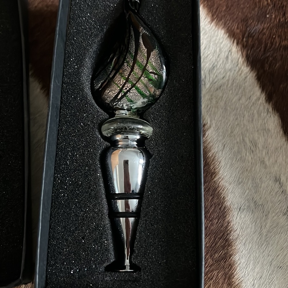VA BENE Murano Glass Bottle Stopper Two's Company NEW